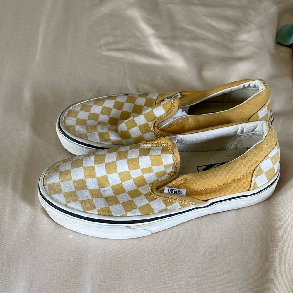 Yellow checkered vans